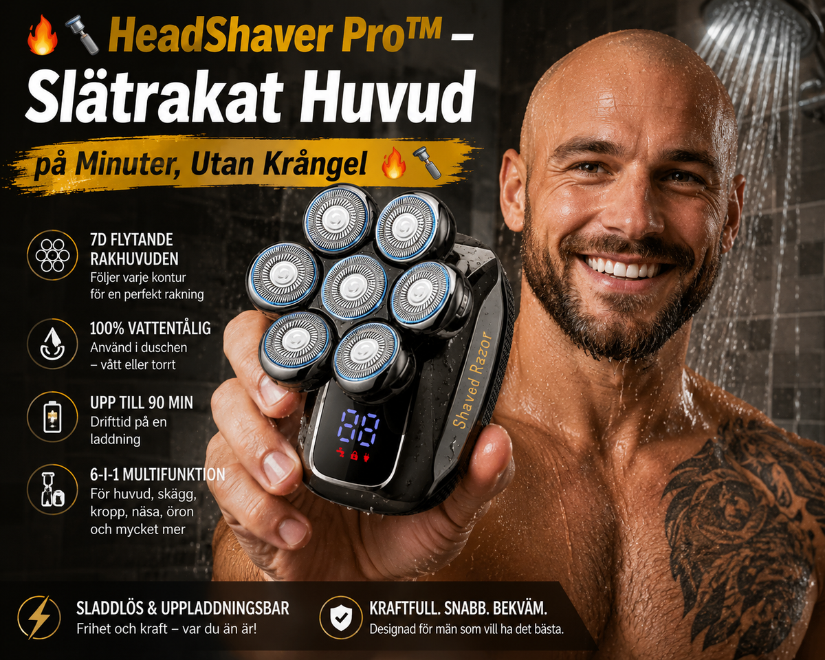 🔥🪒 HeadShaver Pro™ – Slätrakat Huvud på Minuter, Utan Krångel 🔥🪒