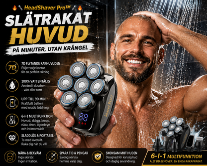 🔥🪒 HeadShaver Pro™ – Slätrakat Huvud på Minuter, Utan Krångel 🔥🪒
