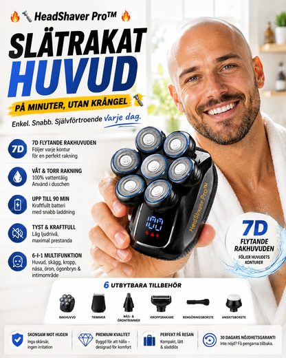 🔥🪒 HeadShaver Pro™ – Slätrakat Huvud på Minuter, Utan Krångel 🔥🪒