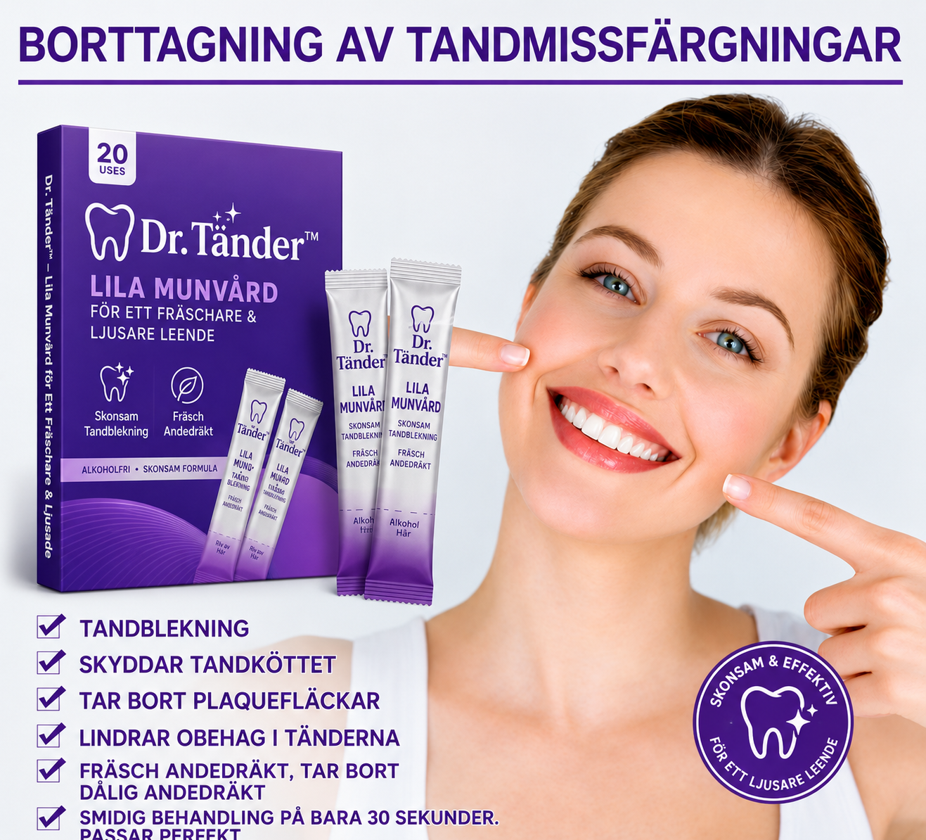 🦷✨ Dr. Tänder™ – Lila Munvård för Ett Fräschare & Ljusare Leende ✨💜