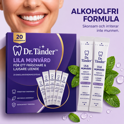 🦷✨ Dr. Tänder™ – Lila Munvård för Ett Fräschare & Ljusare Leende ✨💜