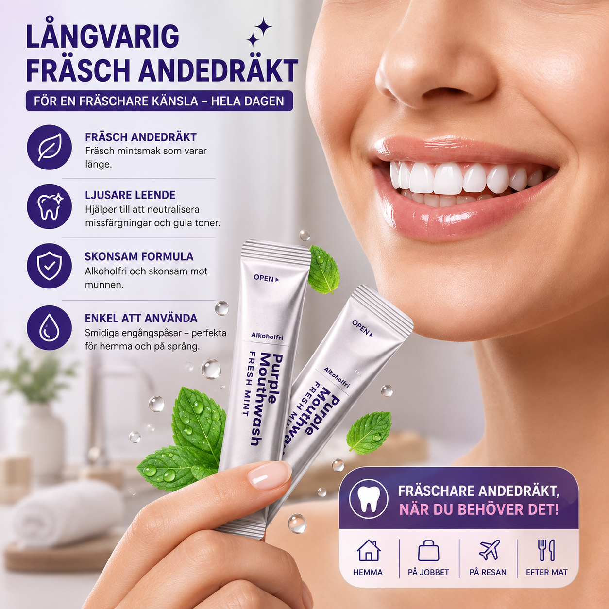 🦷✨ Dr. Tänder™ – Lila Munvård för Ett Fräschare & Ljusare Leende ✨💜