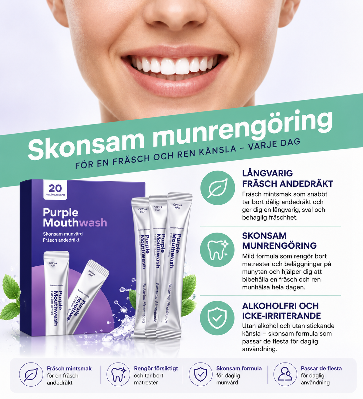 🦷✨ Dr. Tänder™ – Lila Munvård för Ett Fräschare & Ljusare Leende ✨💜