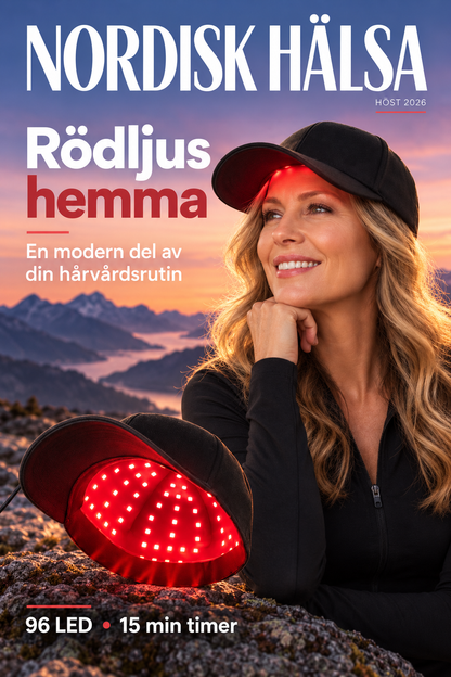 AWSM Rödljus Hårväxtkeps || Ger Starkare Hår – Kan bidra till att stödja naturlig hårväxt 🧢✨