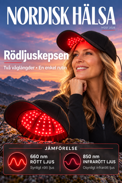 AWSM Rödljus Hårväxtkeps || Ger Starkare Hår – Kan bidra till att stödja naturlig hårväxt 🧢✨