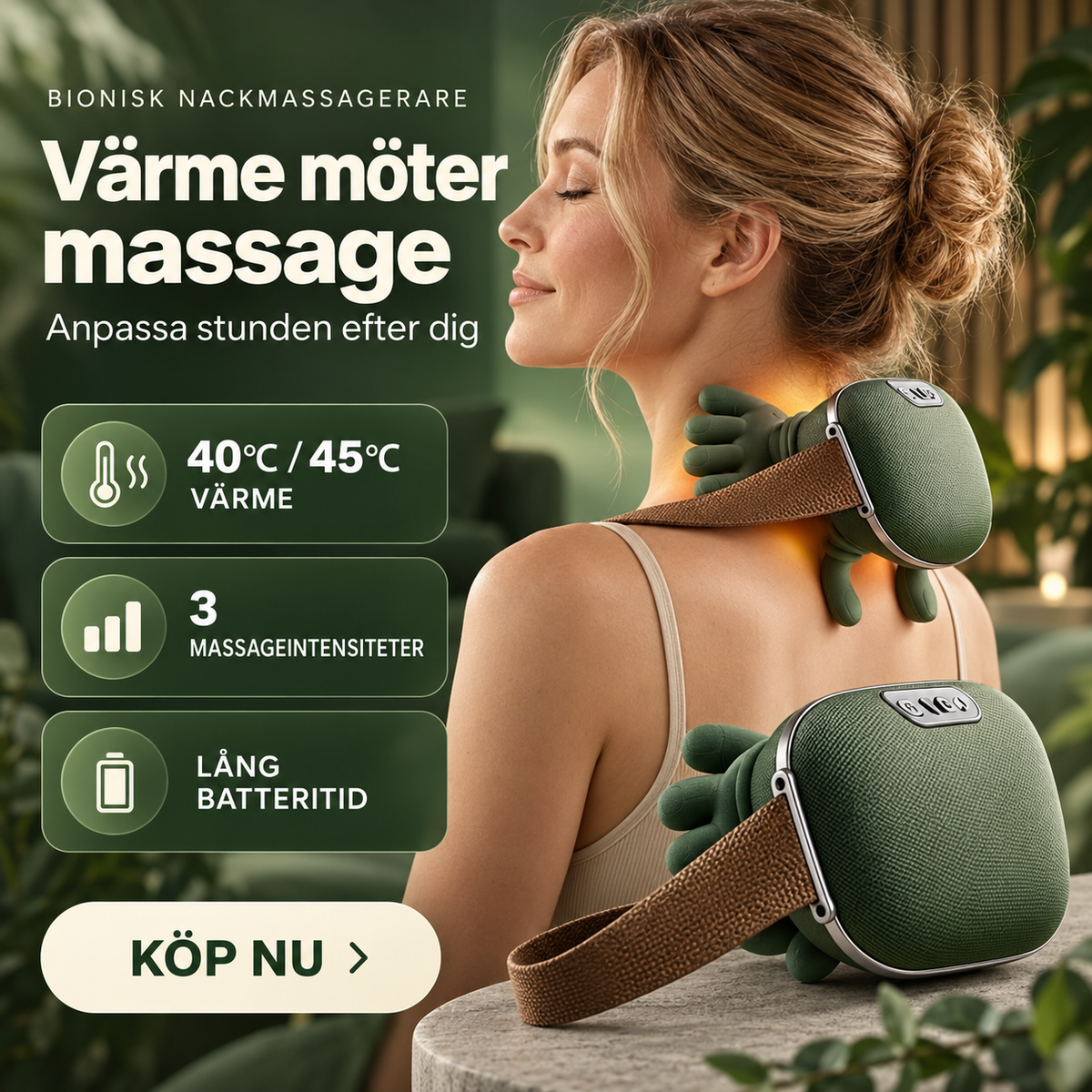 🌿AWSM NackRelax™ – 4D Nackmassagerare för Nacke & Axlar💆‍♀️