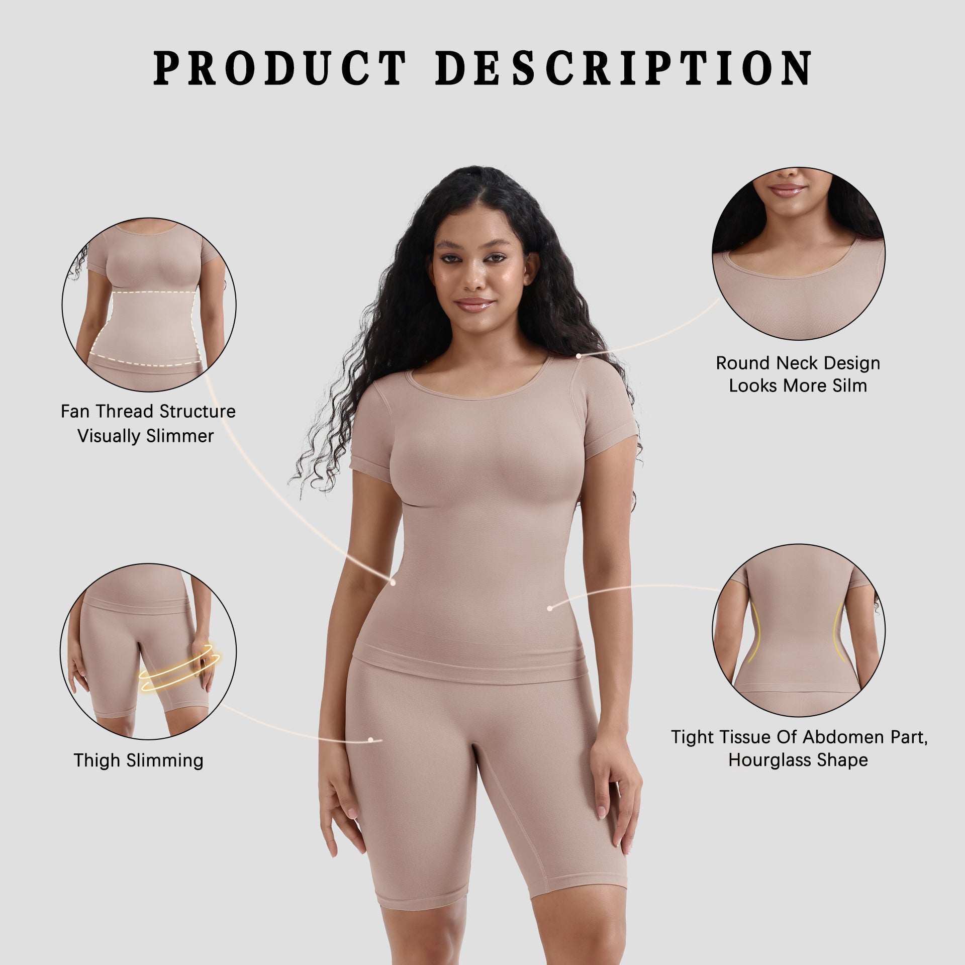 MARéLIA Short Sleeve Shapewear Set