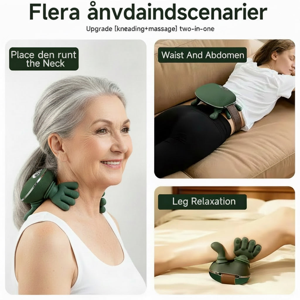 🌿 Bionisk Nackmassagerare || 4D Knådning – Släpp Spänningar Direkt 💆‍♂️ 💆‍♀️