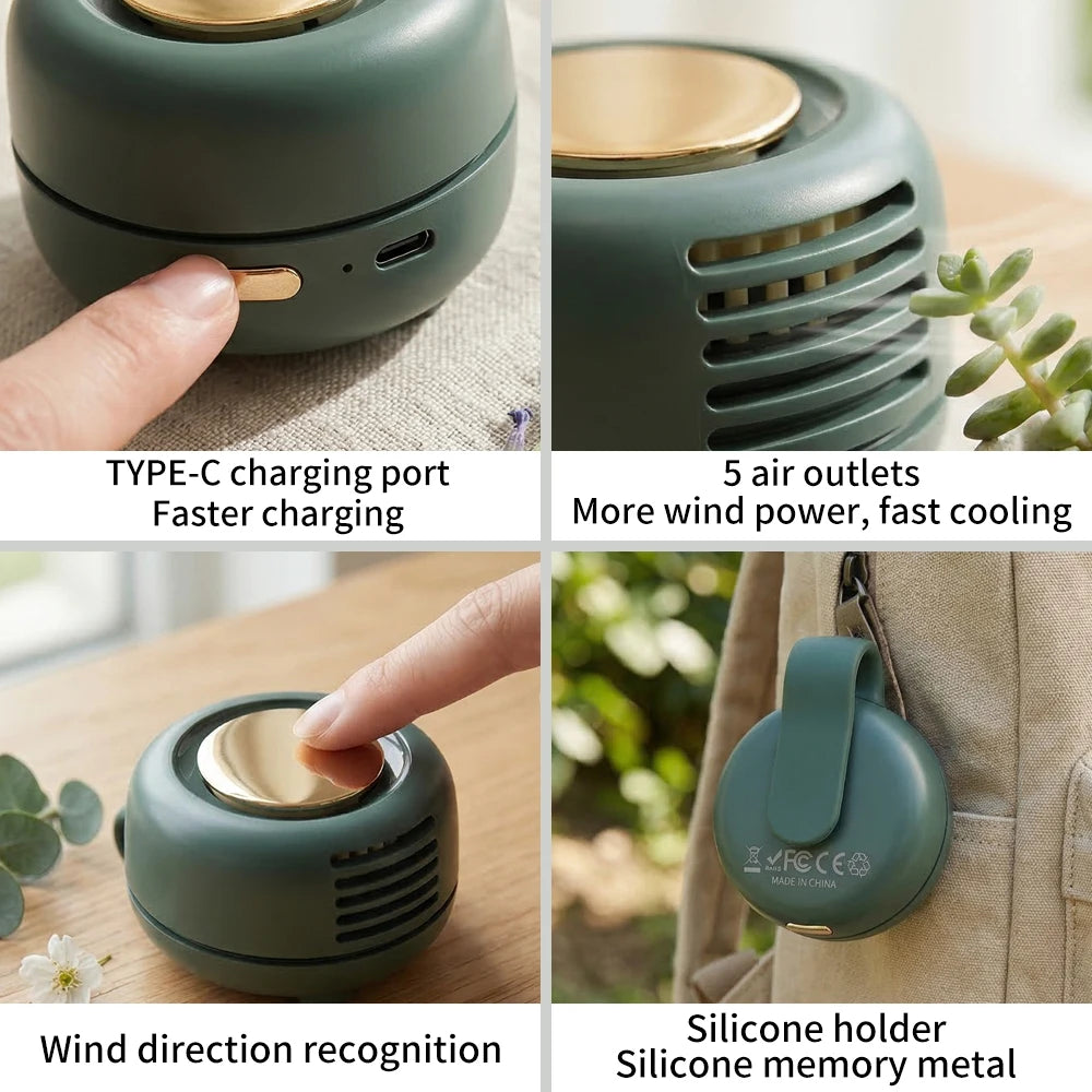 🌬️💧 Portabel Mini Fläkt – Svalka Direkt, Perfekt för Sommaren 🌞