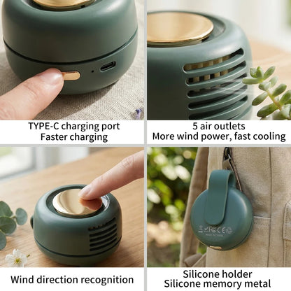 🌬️💧 Portabel Mini Fläkt – Svalka Direkt, Perfekt för Sommaren 🌞
