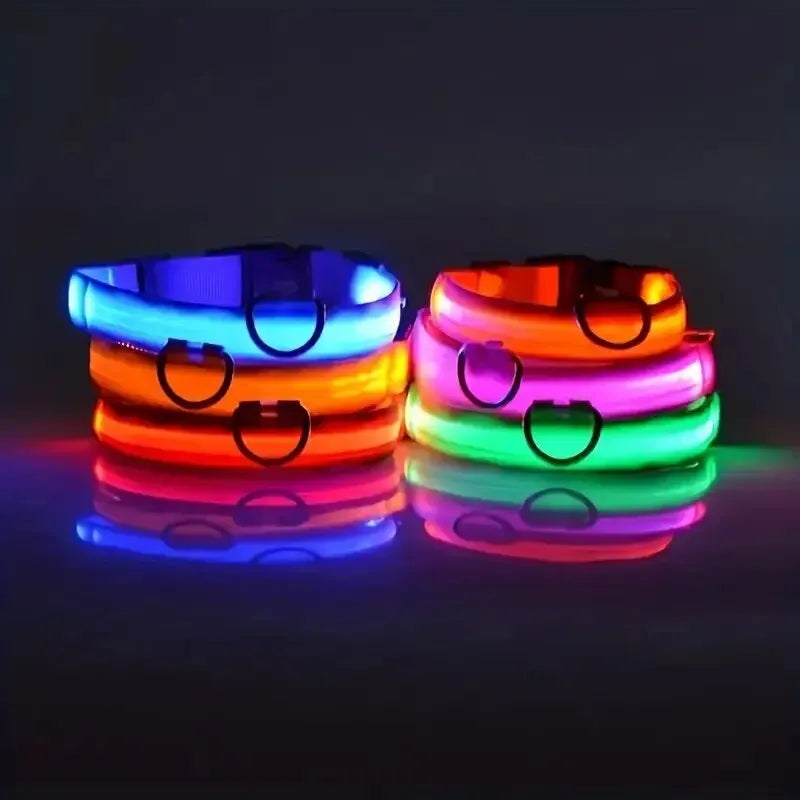 🐕✨ GlowSafe™ – Lysande LED-Hundhalsband & Koppel för Tryggare Kvällspromenader 🌙