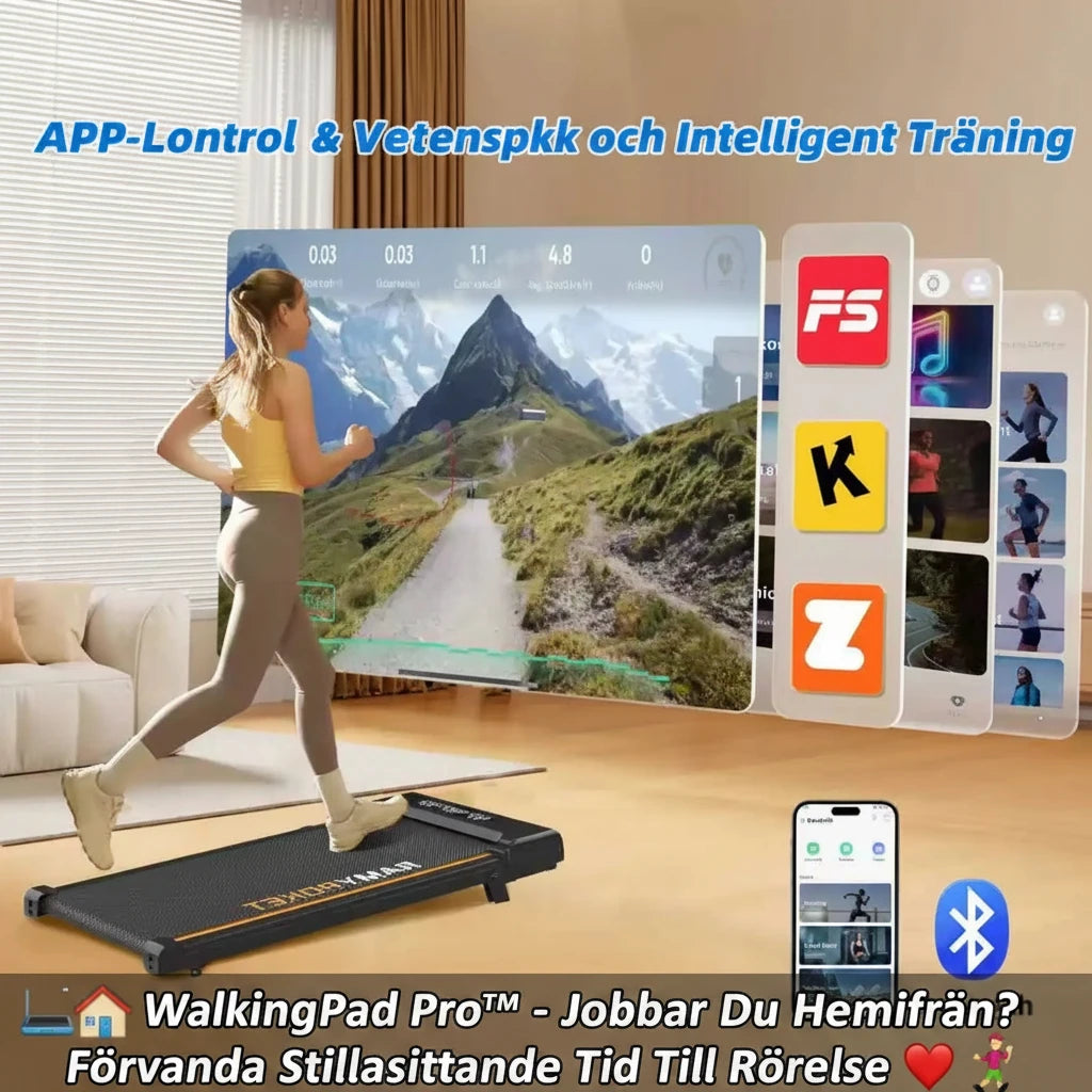 💻 🏠 WalkingPad Pro™- Jobbar Du Hemifrån? Förvandla Stillasittande Tid Till Rörelse ❤️🏃