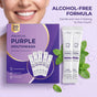 Premium Purple Teeth Whitening Mouthwash Single Use Sachets Alcohol Free Fresh Mint Breath Freshener Gentle Oral Care Portable
