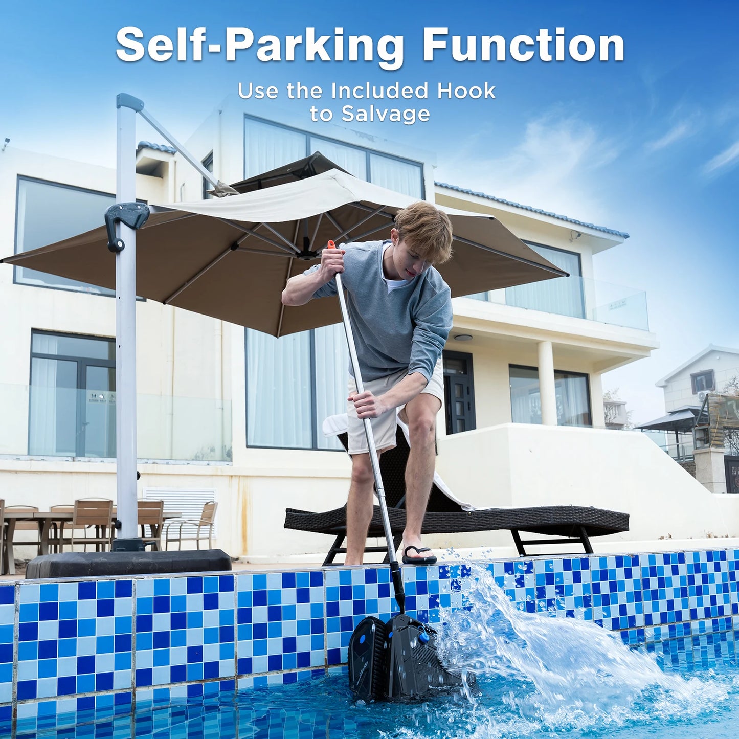 💧Evercross HydroSmart U8 – Intelligent Poolrobot med Självparkering💧