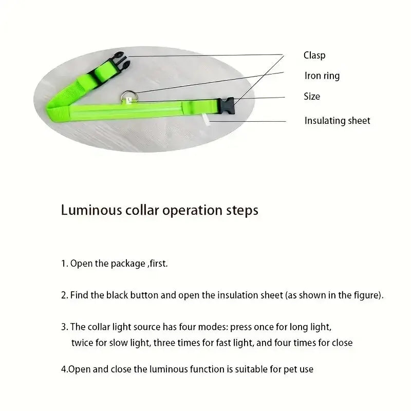 🐕✨ GlowSafe™ – Lysande LED-Hundhalsband & Koppel för Tryggare Kvällspromenader 🌙