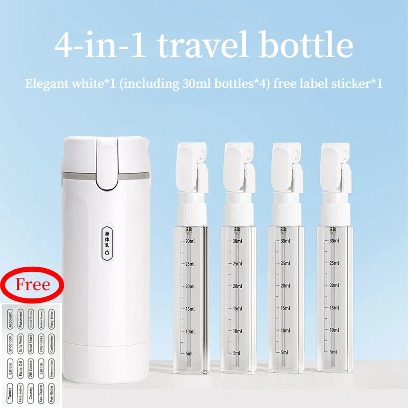 ✈️✨ TravelFlow™ 4-i-1 Reseflaska – Läckagesäker & Perfekt För Resan ✨🌍