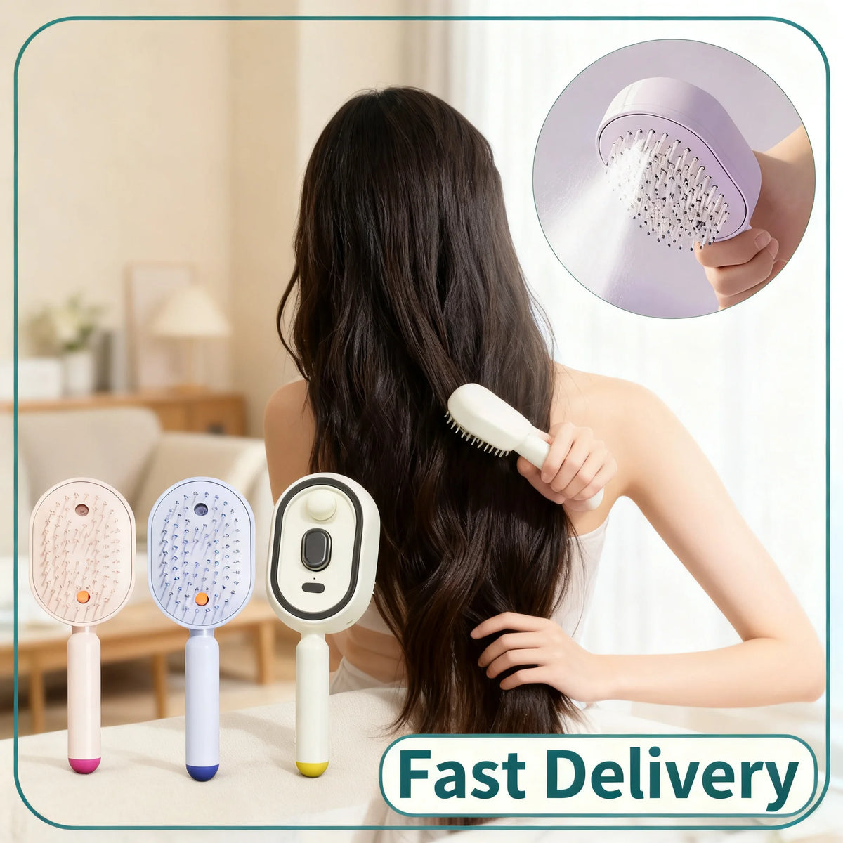 💆‍♀️✨ AeroMist™ Smart Hårbottenborste 🌸💎✨ 🌸 Återfukta, massera och vårda din hårbotten på några minuter.