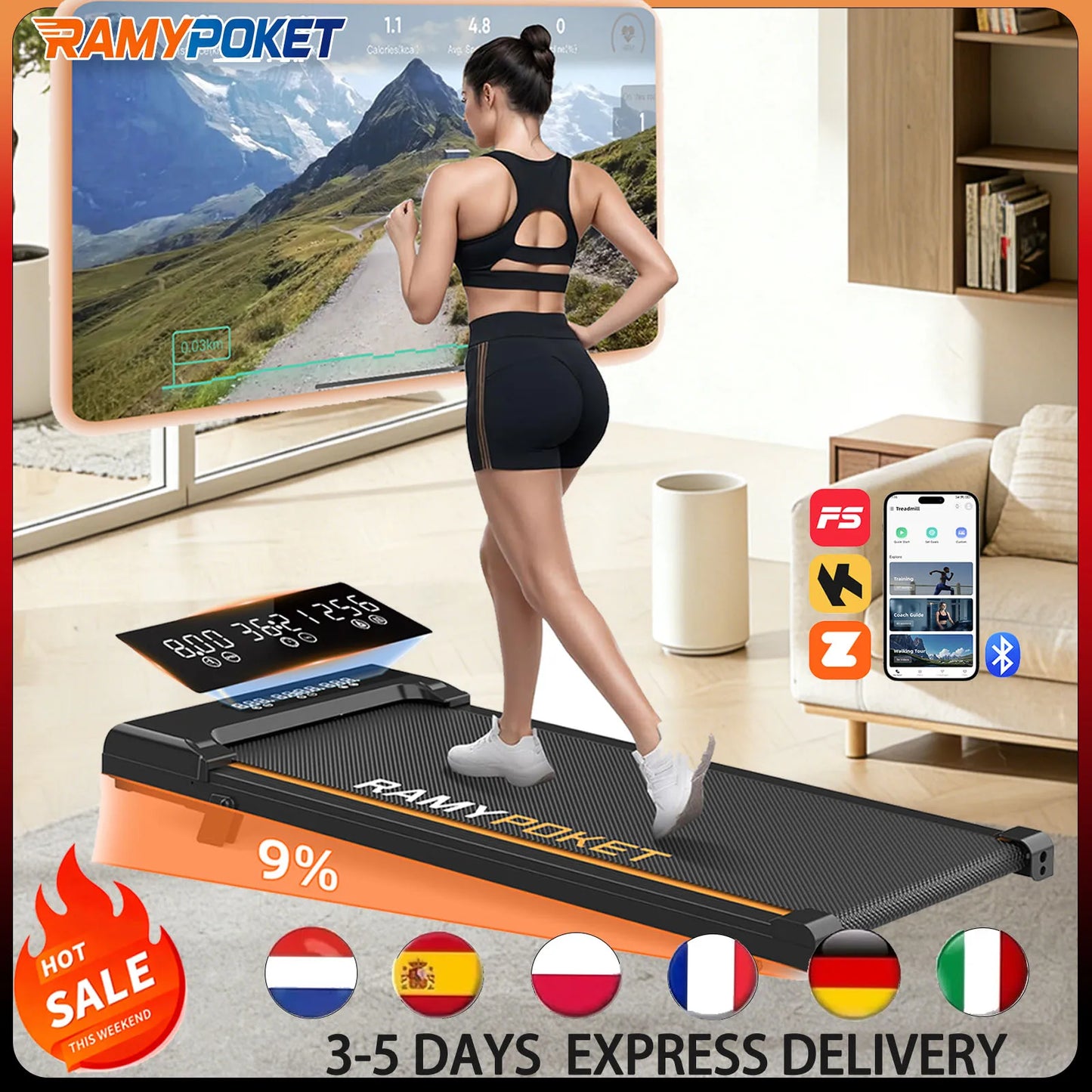 💻 🏠 WalkingPad Pro™- Jobbar Du Hemifrån? Förvandla Stillasittande Tid Till Rörelse ❤️🏃