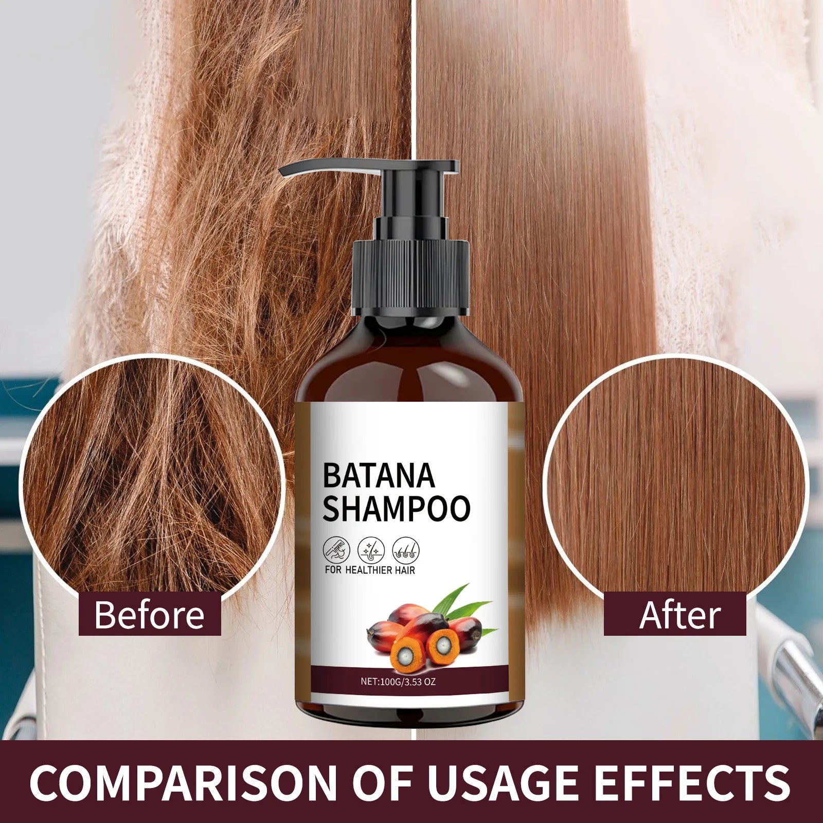 Reparerande Batanaolja Schampo för Hårväxt