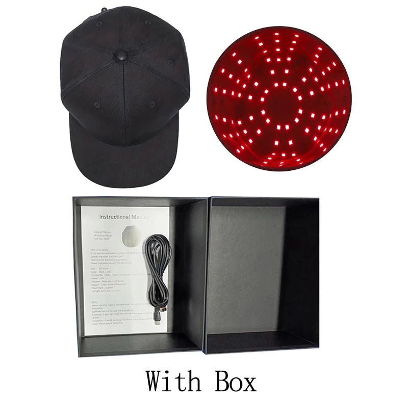 🧢✨ Rödljus Hårväxtkeps || Ger Starkare Hår – Stimulerar Hårväxt & Mindre Håravfall