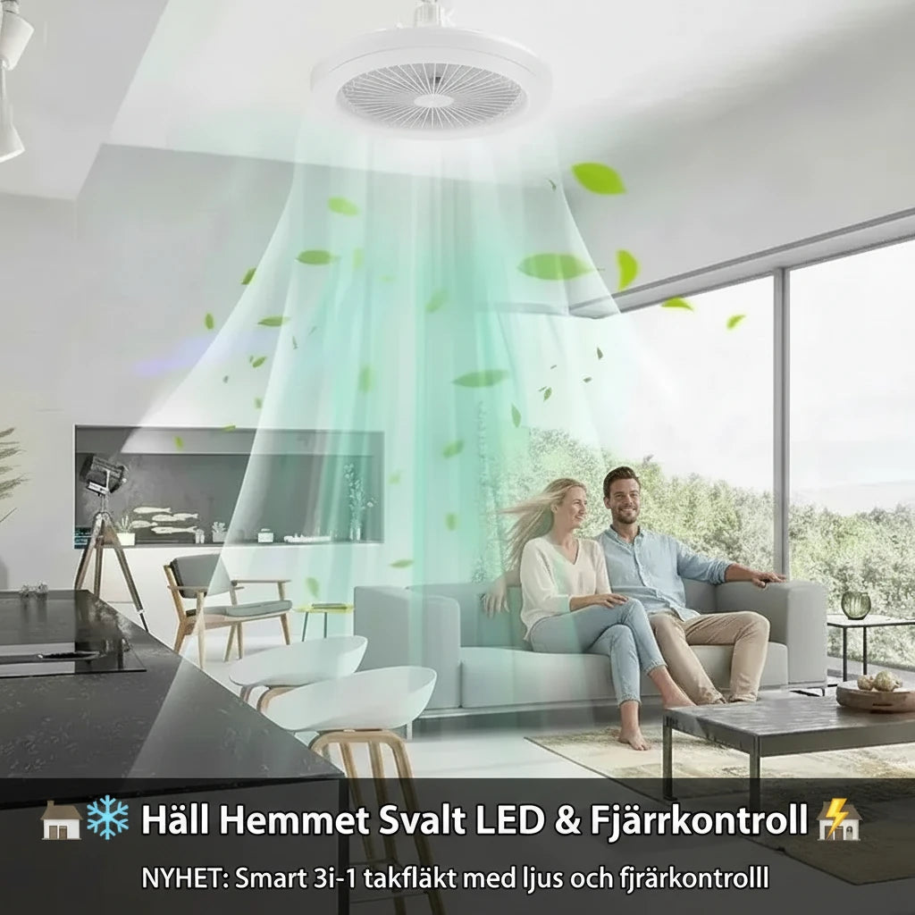 🏡❄️ Håll Hemmet Svalt & Ljust – 2-i-1 Takfläkt med LED & Fjärrkontroll ⚡🏠
