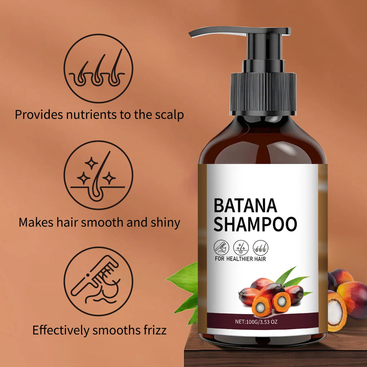 Reparerande Batanaolja Schampo för Hårväxt