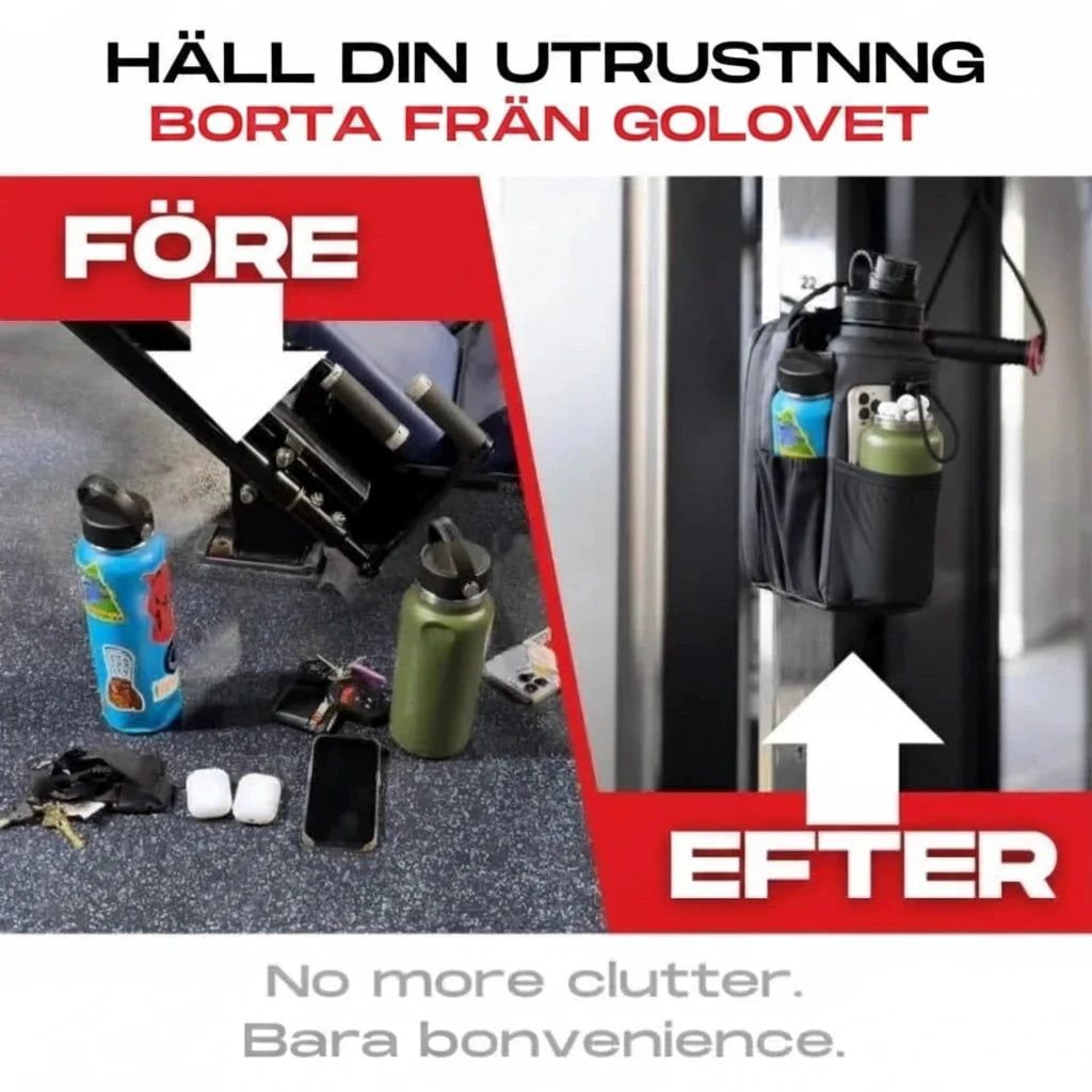 🔥🧲 Magnetisk Gymväska med Mobilficka & Flaskhållare || Håll ordning och träna smartare 💪
