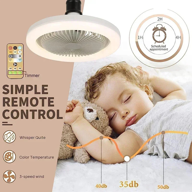 🏡❄️ Håll Hemmet Svalt & Ljust – 2-i-1 Takfläkt med LED & Fjärrkontroll ⚡🏠