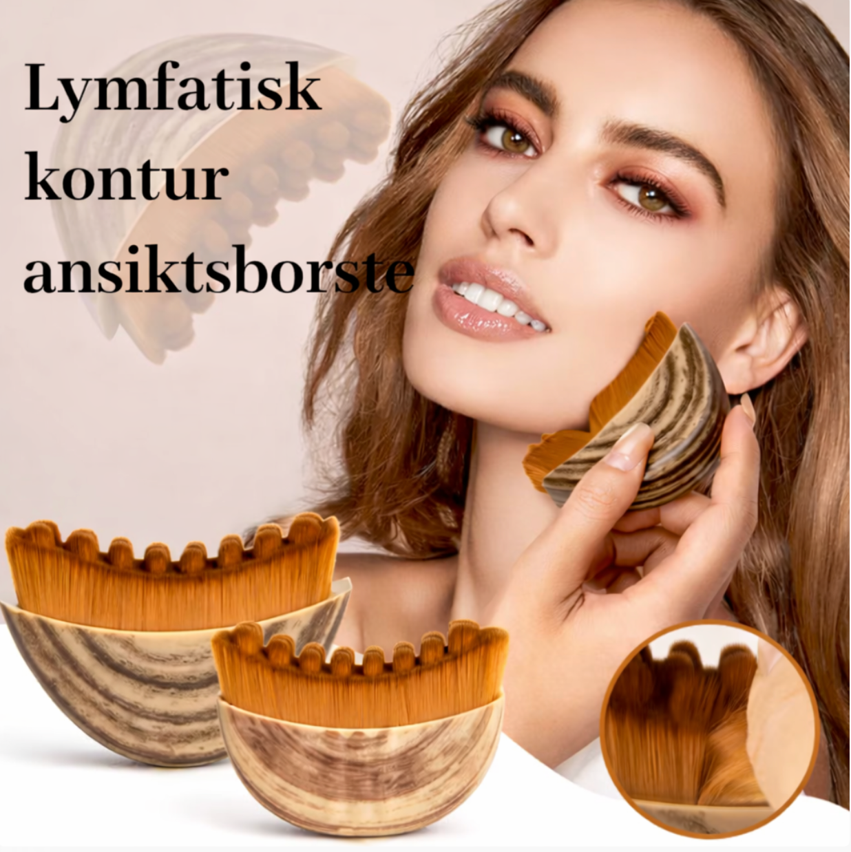 Lymfatisk kontur ansiktsborste