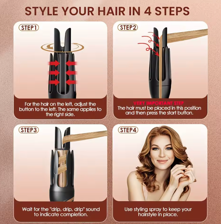 MARéLIA Professionell Automatisk Hårlocktång || Perfekta Lockar på Sekunder