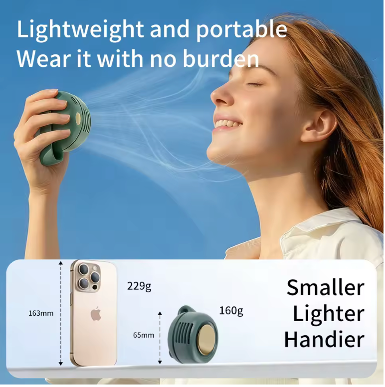 🌬️💧 Portabel Mini Fläkt – Svalka Direkt, Perfekt för Sommaren 🌞