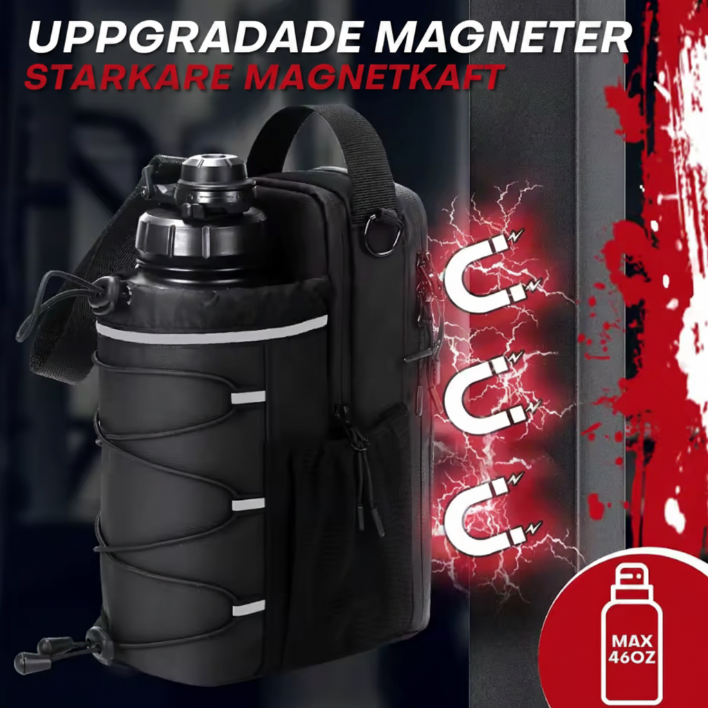 🔥🧲 Magnetisk Gymväska med Mobilficka & Flaskhållare || Håll ordning och träna smartare 💪