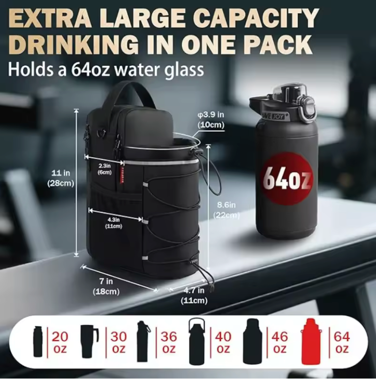 🔥🧲 Magnetisk Gymväska med Mobilficka & Flaskhållare || Håll ordning och träna smartare 💪