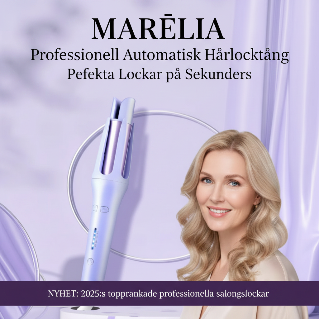 🌟💁‍♀️💖 MARéLIA Professionell Automatisk Hårlocktång || Perfekta Lockar på Sekunder