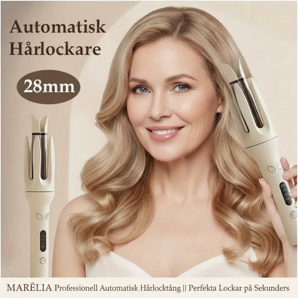 🌟💁‍♀️💖 MARéLIA Professionell Automatisk Hårlocktång || Perfekta Lockar på Sekunder