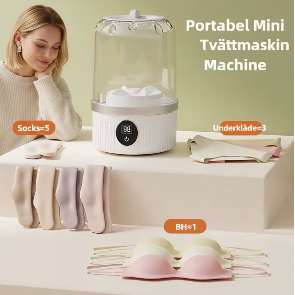 ✈️ ReseTvätt Mini – Perfekt på språng ✈️🌀 || Portabel Tvättmaskin
