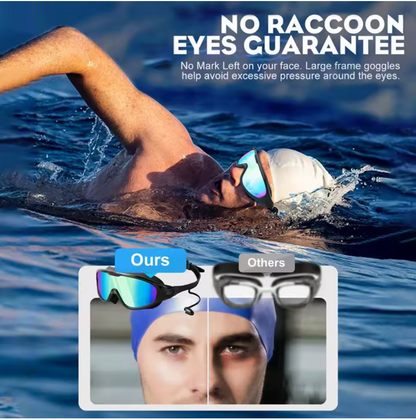 🏊 Professionella Anti-Fog Simglasögon – Vattentäta med UV-skydd och mjuk silikon för dam & herr 😎