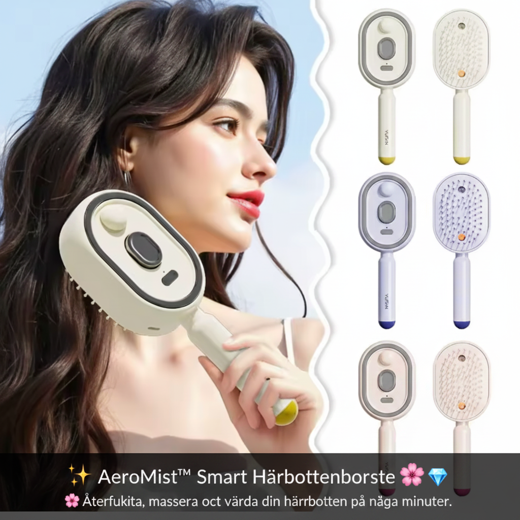 💆‍♀️✨ AeroMist™ Smart Hårbottenborste 🌸💎✨ 🌸 Återfukta, massera och vårda din hårbotten på några minuter.