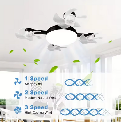 🏡✨ Förvandla Rummet! 2-i-1 E27 Takfläkt & LED-Lampa med Fjärrkontroll 🌟❄️