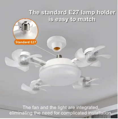 🏡✨ Förvandla Rummet! 2-i-1 E27 Takfläkt & LED-Lampa med Fjärrkontroll 🌟❄️