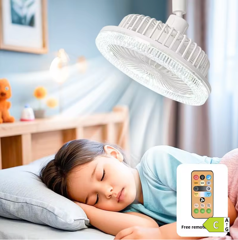 🏡❄️ Håll Hemmet Svalt & Ljust – 2-i-1 Takfläkt med LED & Fjärrkontroll ⚡🏠