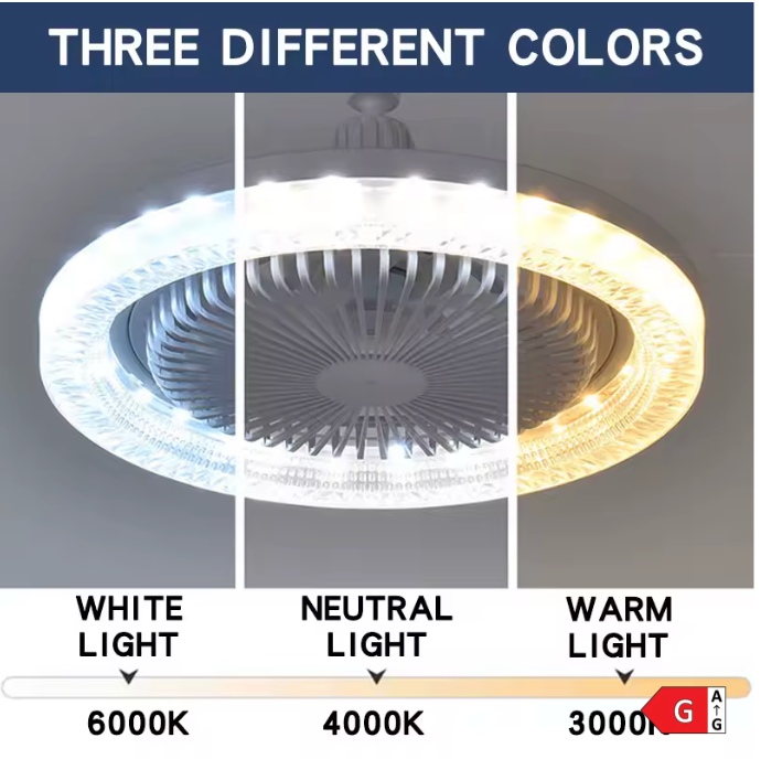 🏡❄️ Håll Hemmet Svalt & Ljust – 2-i-1 Takfläkt med LED & Fjärrkontroll ⚡🏠
