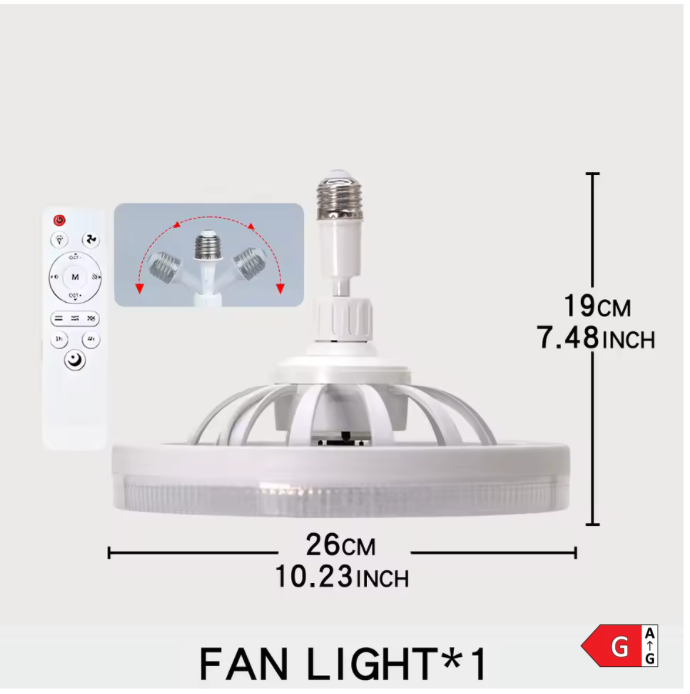 🏡❄️ Håll Hemmet Svalt & Ljust – 2-i-1 Takfläkt med LED & Fjärrkontroll ⚡🏠