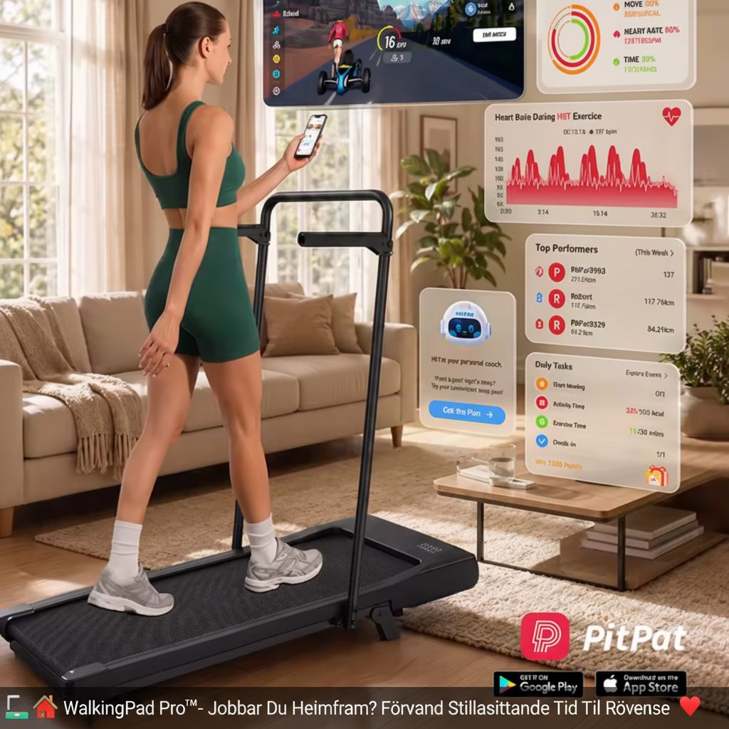 💻 🏠 WalkingPad Pro™- Jobbar Du Hemifrån? Förvandla Stillasittande Tid Till Rörelse ❤️🏃