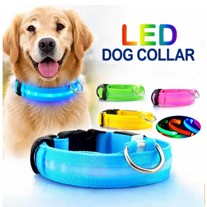 🐕✨ GlowSafe™ – Lysande LED-Hundhalsband & Koppel för Tryggare Kvällspromenader 🐕