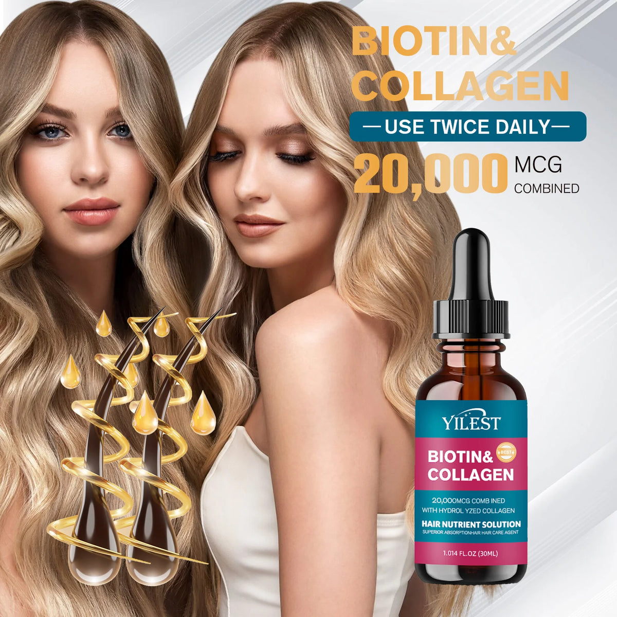 Återuppbyggande Kollagen Serum för Håret