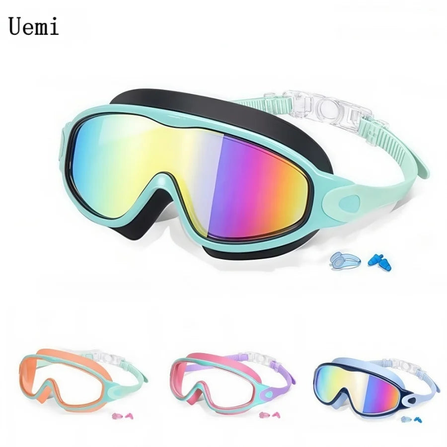 🐠🏊‍♂️ AWSM Kristallklara panorama glasögon för unga simmare 🐠🏊‍♂️