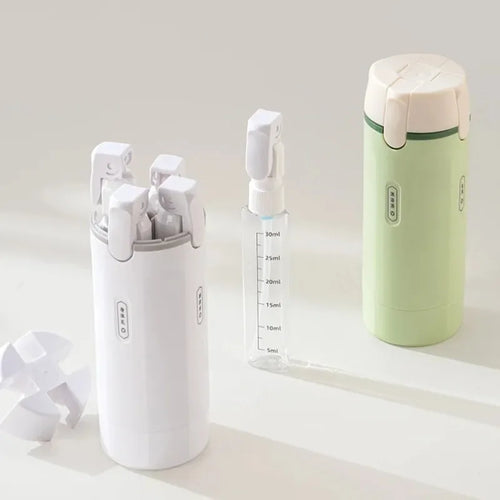 Leak Proof 4 In 1 Travel Dispenser Portable Refillable Travel Container Lightweight Storage Bottle For Shampoo Conditioner