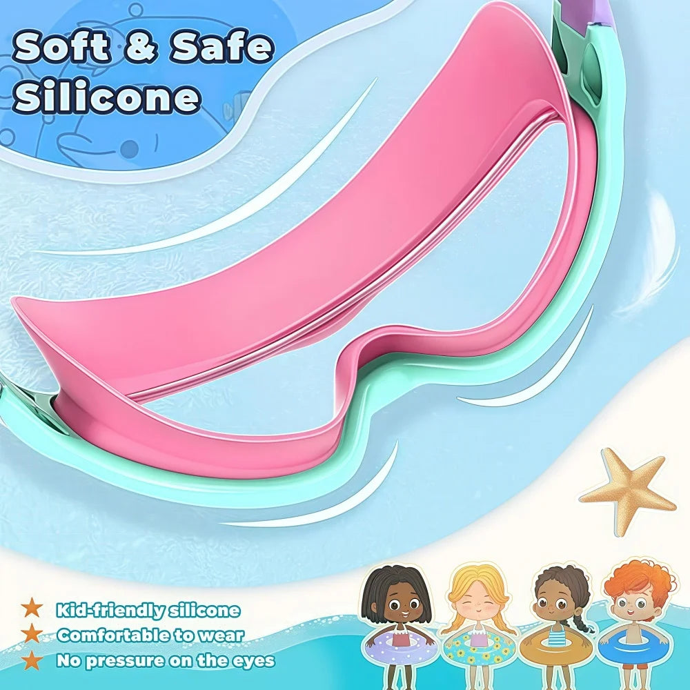 🐠🏊‍♂️ AWSM Kristallklara panorama glasögon för unga simmare 🐠🏊‍♂️