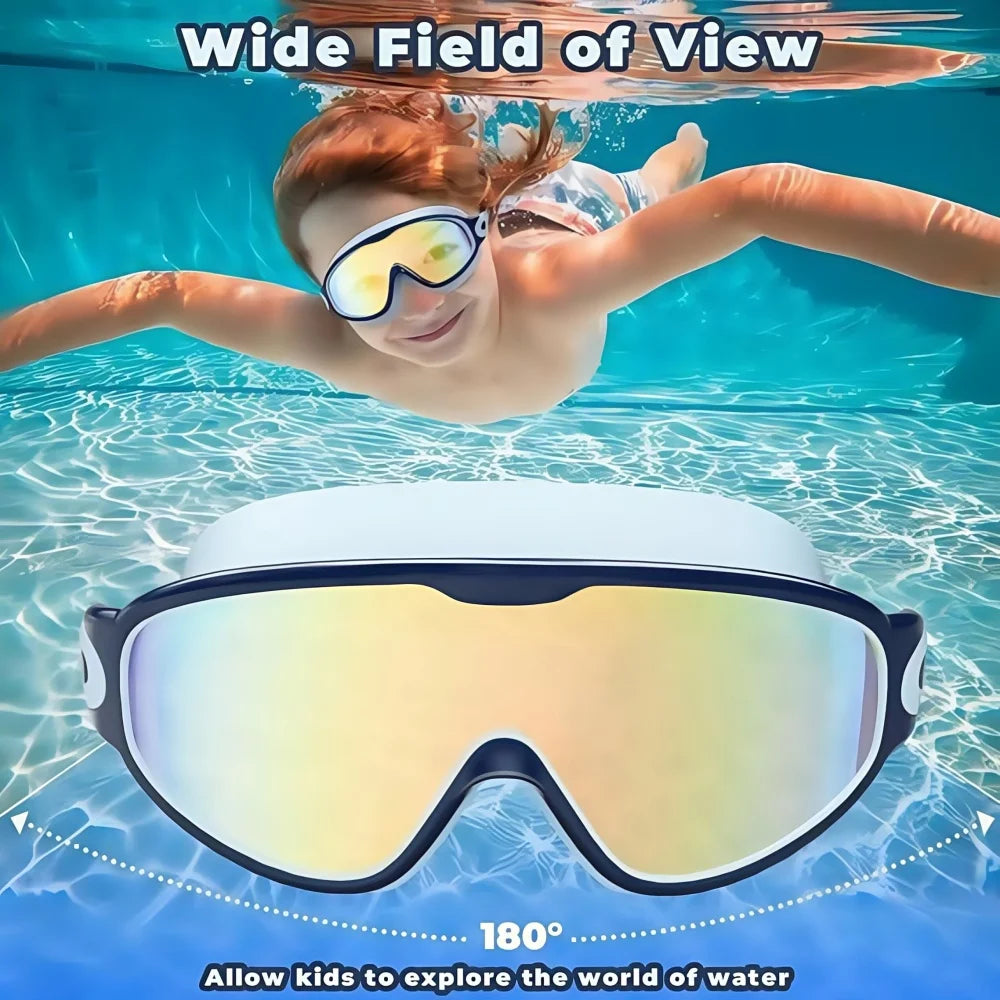🐠🏊‍♂️ AWSM Kristallklara panorama glasögon för unga simmare 🐠🏊‍♂️